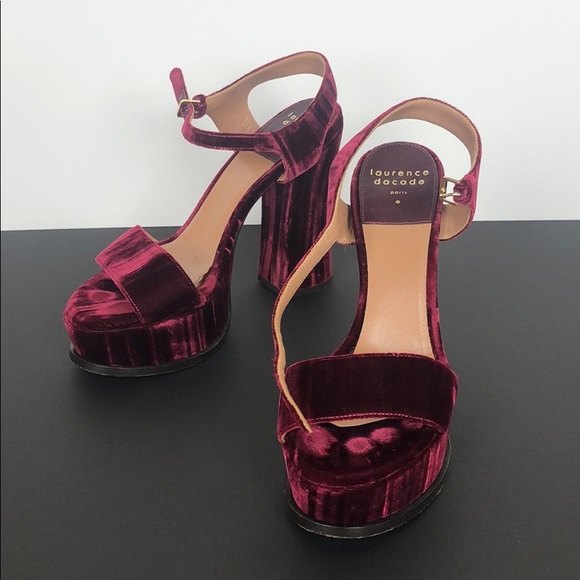 Laurence Dacade Shoes - Laurence Dacade Paris berry velvet platforms 39